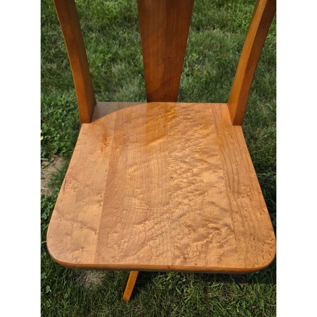 Khaki Vintage Child's Swivel Adjustable Desk Chair Wood and Cast Iron For Sale - Image 8 of 12