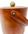 Burnt Orange Vintage Georges Briard Ice Bucket | Burnt Orange Cinnamon Faux Leather Vinyl Signed MCM Bar Decor | Wooden Knob Lid For Sale - Image 8 of 14