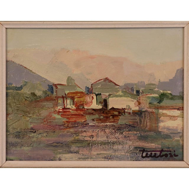 Bruno Tintori, Landscape, 1974, Oil & Plywood & Wood & Canvas, Framed For Sale - Image 3 of 11