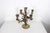 Gold Vintage Gilded Gilt Gold Metal Candelabra Baroque Italian or Hollywood Regency For Sale - Image 8 of 18