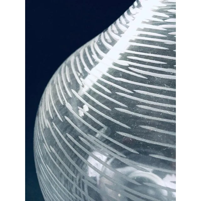 Glass Art Glass Fluted Vase, 1970s For Sale - Image 7 of 10