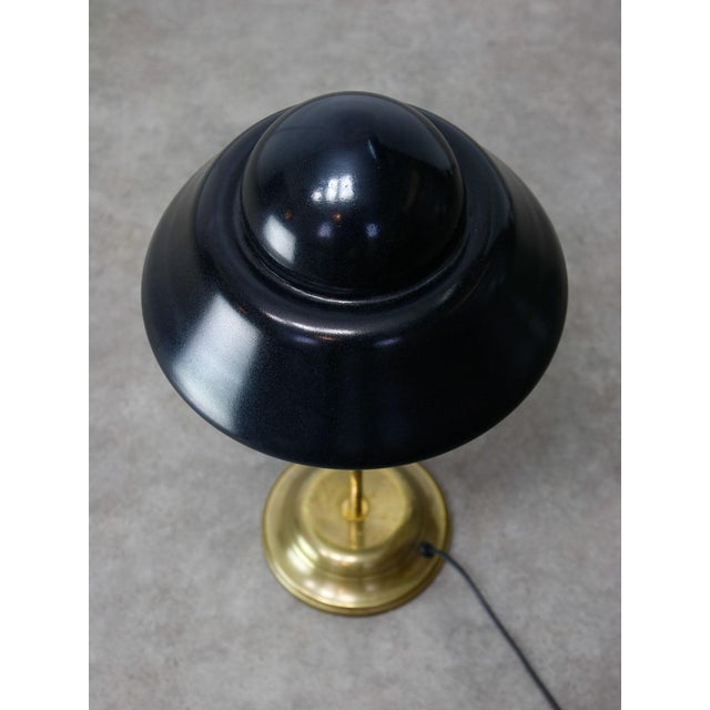 Mid-Century Italian Brass and Glass Table Lamp, 1960s For Sale - Image 4 of 14