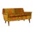 Scandinavian Folke Ohlsson Teak Settee in Jack Lenor Larsen "Caravan" Velvet For Sale