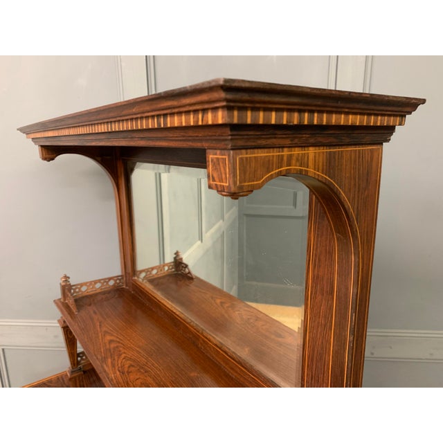 Arts & Crafts Inlaid Rosewood Parlour Cabinet, 1890 For Sale - Image 13 of 18