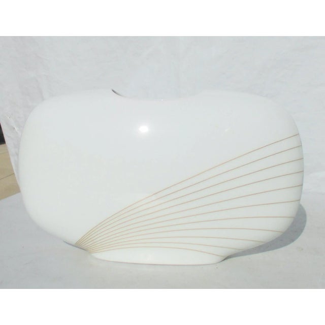 Hutschenreuther Gold and White Porcelain Vase Vintage 1980s' For Sale - Image 10 of 10