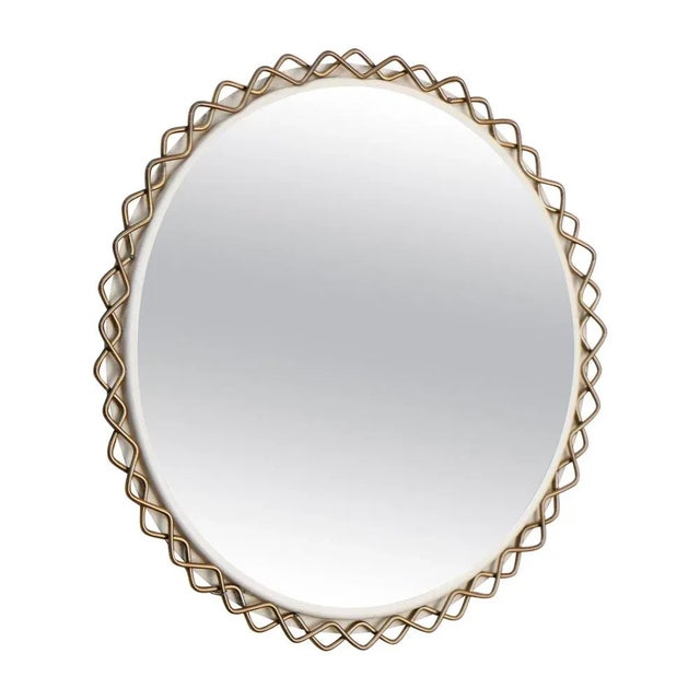 Gold Mirror by Hans-Agne Jakobsson, Sweden, 1950s For Sale - Image 8 of 8