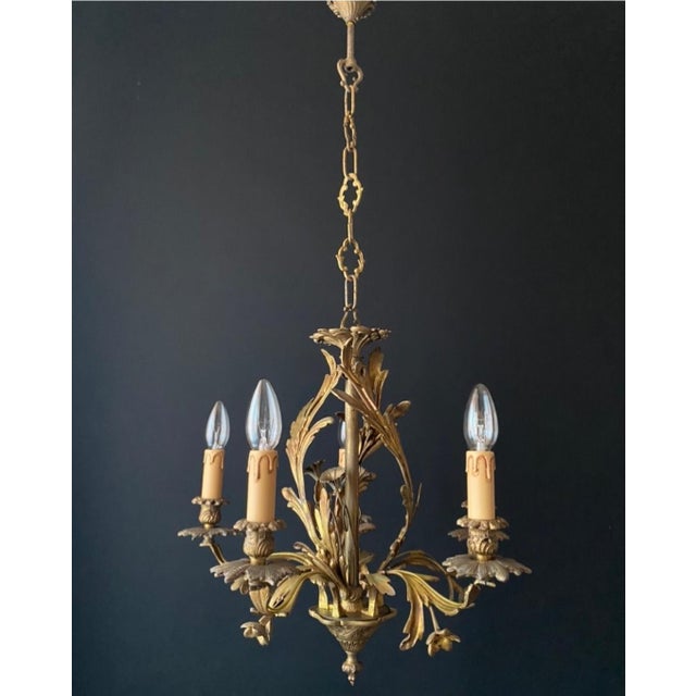 1960s Vitnage Chandelier in Bronze, 1960s For Sale - Image 5 of 13