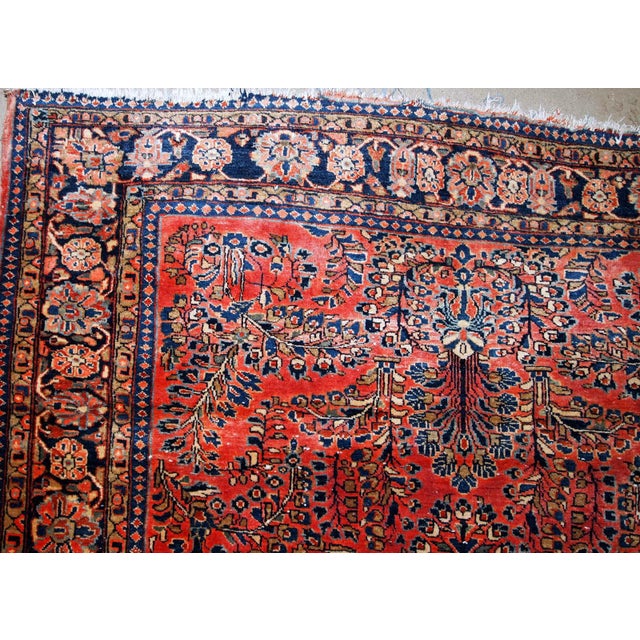 1920s, Handmade Antique Persian Sarouk Rug 4' X 6.8' For Sale - Image 11 of 11