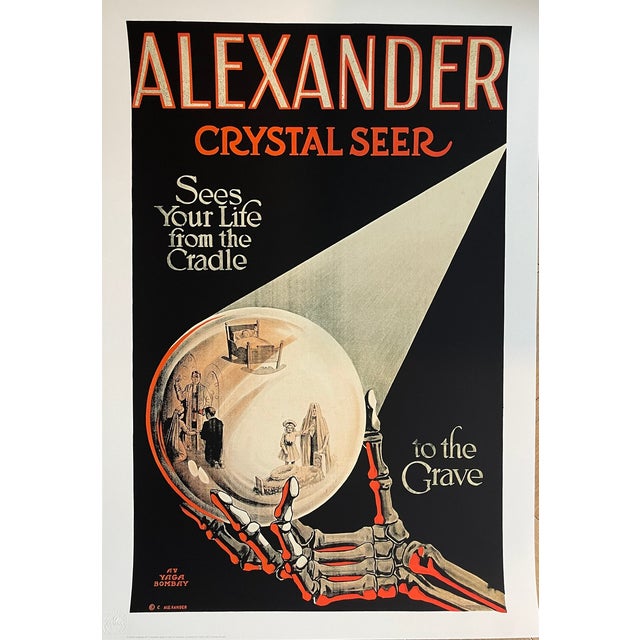 Crystal Seer See Your Life from the Cradle to the Grave Poster attributed to C. Alexander, France, 2017 For Sale - Image 10 of 10