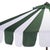 Spritely Home Meze 9 Ft Crank Umbrella, Green Cabana Stripe/Brown Pole For Sale - Image 4 of 9