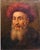 Judaica "The Rebbe'" European Hasidic Rabbi Oil Painting For Sale