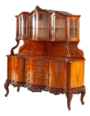 (One of a Kind) Original Italian Antique Buffet and Hutch