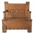 Antique Arts and Crafts Style Carved Oak Hall Bench With Storage For Sale
