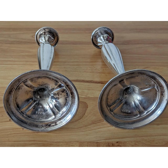 Pair of 1940s W B Manufacturing Co. #2220 Traditional Candlesticks For Sale In San Diego - Image 6 of 7