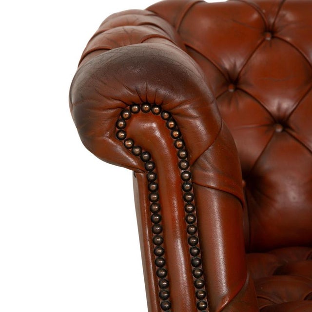 Chesterfield Club Chair in Leather For Sale - Image 3 of 15