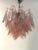 Metal Italian Murano Glass Style Chandelier in Pink and White Color For Sale - Image 7 of 7