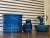 Nice enamelled ceramic vase and decorated Blue Rimini, designed by Aldo Londi in 1959. Blue stratified enamels and glossy...