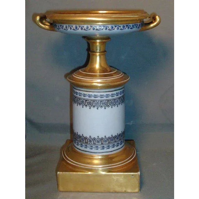 Traditional Early 19th Century French Empire Paris Porcelain Tazza For Sale - Image 3 of 11
