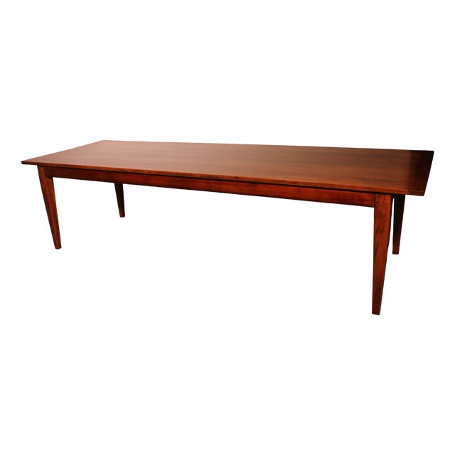 Refectory Table in Cherry Wood For Sale