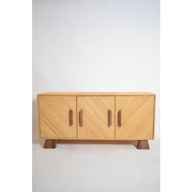 Arrabida Rattan and Walnut Sideboard by Barracuda Interiors For Sale - Image 6 of 6