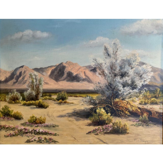 Realism Palm Springs, California Mid Century Desert Landscape Painting For Sale - Image 3 of 10