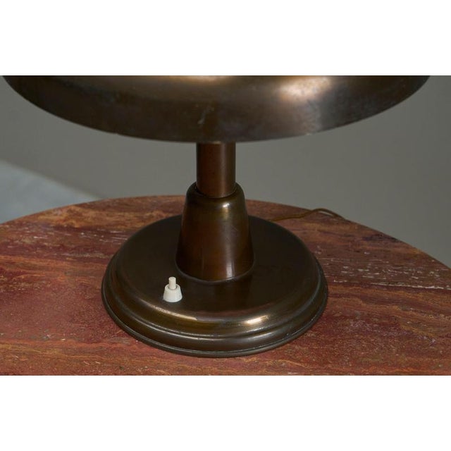 Vintage Italian Table Lamp in Patinated Brass, 1940s For Sale - Image 10 of 15