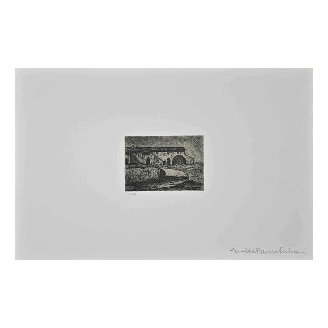 Giuseppe Viviani, The Farmer, Original Etching, 1920s For Sale