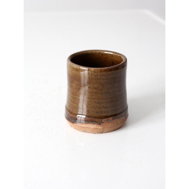 Vintage Handmade Studio Pottery Cup For Sale - Image 9 of 11