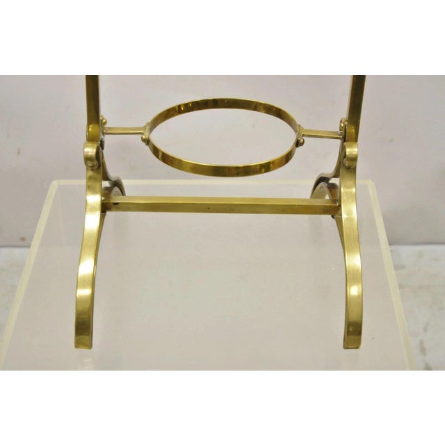 Brass Vintage Italian Mid Century Modern Brass 3 Tier Muffin Pastry Cake Stand For Sale - Image 8 of 10
