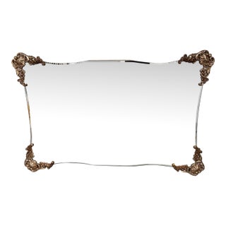 Art Nouveau Style Gilt Corner Wall Mirror, Vintage For Sale