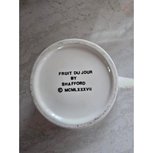 Shafford China Vintage Shafford “Fruit Du Jour” Grape Mug & Plate Set, Japan, 1987 For Sale - Image 4 of 4