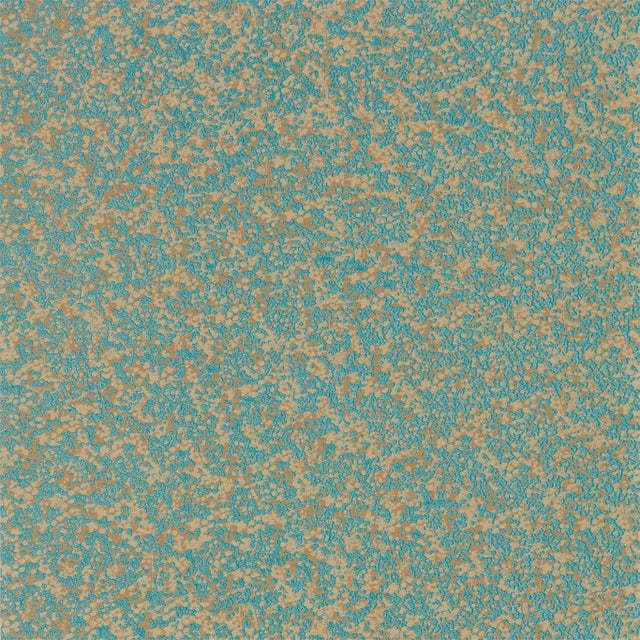 Harlequin Coral Wallpaper in Teal/Gold For Sale