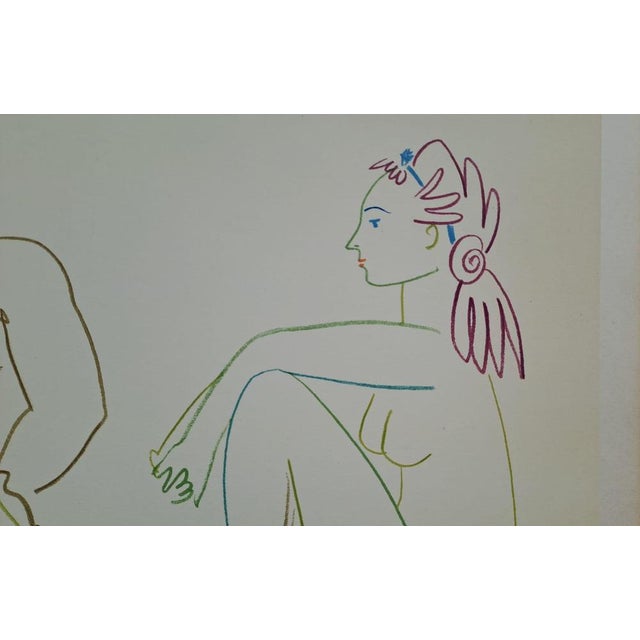Pablo Picasso (1881-1973) The Naked Girl and the Wise Man, 1954 Color lithograph on thick paper Dated in the plate but...