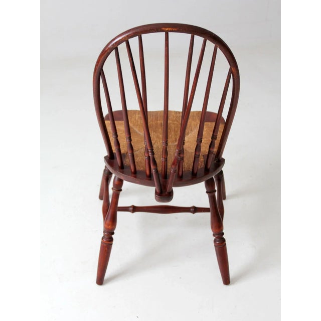 Antique Rush Seat Windsor Chair For Sale - Image 4 of 11