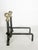 Andirons in Cast Iron and Brass, Black and Gold, France, 1960s, Set of 2 For Sale - Image 4 of 12