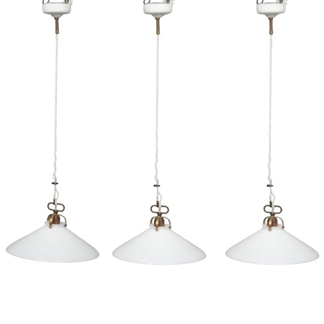 Vintage Tenda Pendant Lamps by Aldo Bernardi, Italy, 1990s, Set of 3 For Sale - Image 11 of 11