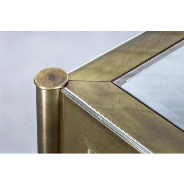 1970s Vintage Brass and Glass Coffee Table Attributed to Mastercraft For Sale - Image 5 of 14