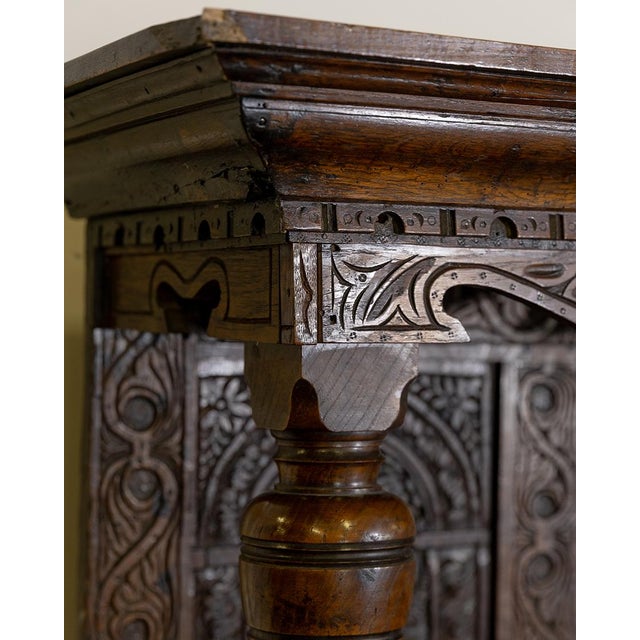 19th Century Jacobean Court Cupboard For Sale - Image 4 of 9
