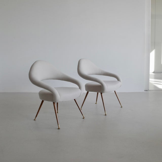 1950s 55P Armchairs by Gastone Rinaldi for Rima, 1950s, Set of 2 For Sale - Image 5 of 10
