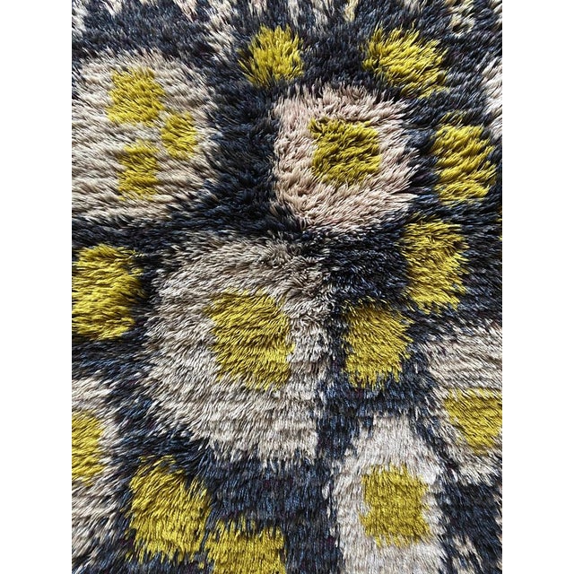 Textile Mid-Century Modern Wool Rya Rug, 1960s For Sale - Image 7 of 18