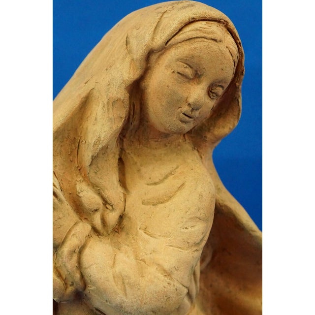 19th Century Neapolitan Nativity Scene Terracotta Madonna Sculpture, Italy, 1800s For Sale - Image 13 of 18