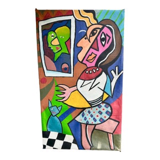 Oversized Abstract Picasso Style Painting For Sale