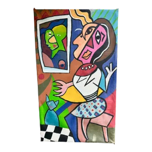 Oversized Abstract Picasso Style Painting