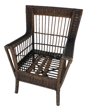 Early 20th Century American Wicker Armchair