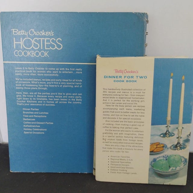 A Pair of Two Classic Betty Crocker Vintage Cookbooks Published by Golden Press, New York Betty Crocker's Dinner for Two...