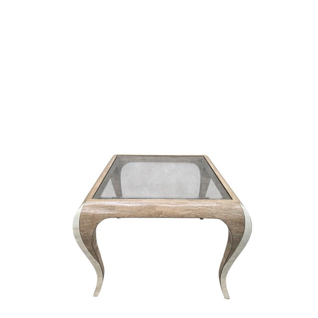 Glass Late 20th Century Postmodern Karl Springer Style Sculptural Coffee Table For Sale - Image 7 of 9