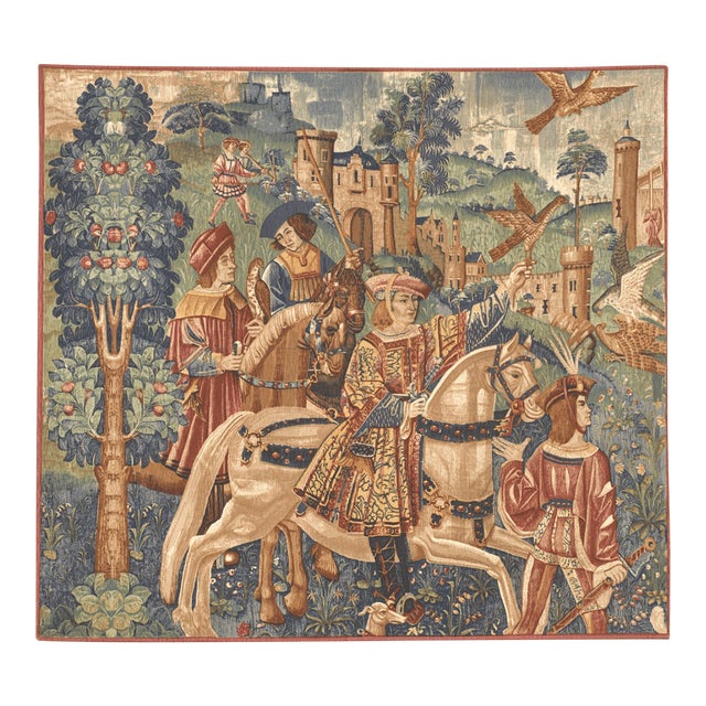 Depart Pour La Chasse Silkscreen Tapestry - 145 X 158 Cm (4'9" X 5'2") - Requires Rod Size 4 For Sale