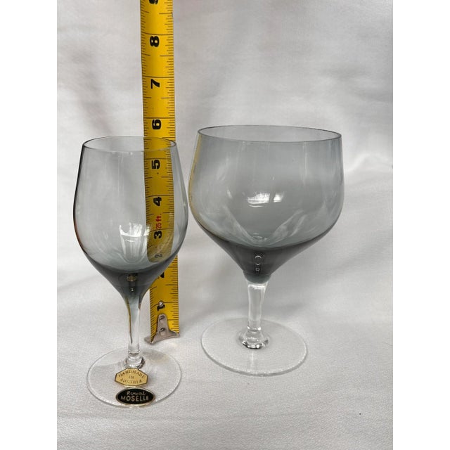 Royal Moselle Blue Nova Smoke Water and Wine Glassware Drinkware Set, Made in Austria- 21 Pieces Large Set Barware For Sale - Image 6 of 11