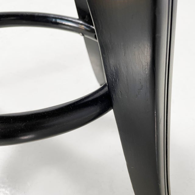 Italian Art Deco Black Wooden Stool, Early 1900s For Sale - Image 17 of 18