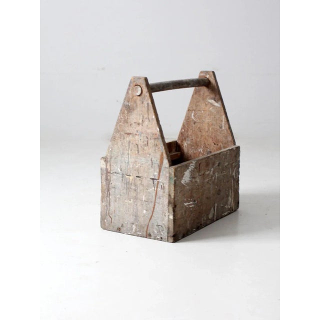 Wood Vintage Wooden Trug Toolbox For Sale - Image 7 of 13